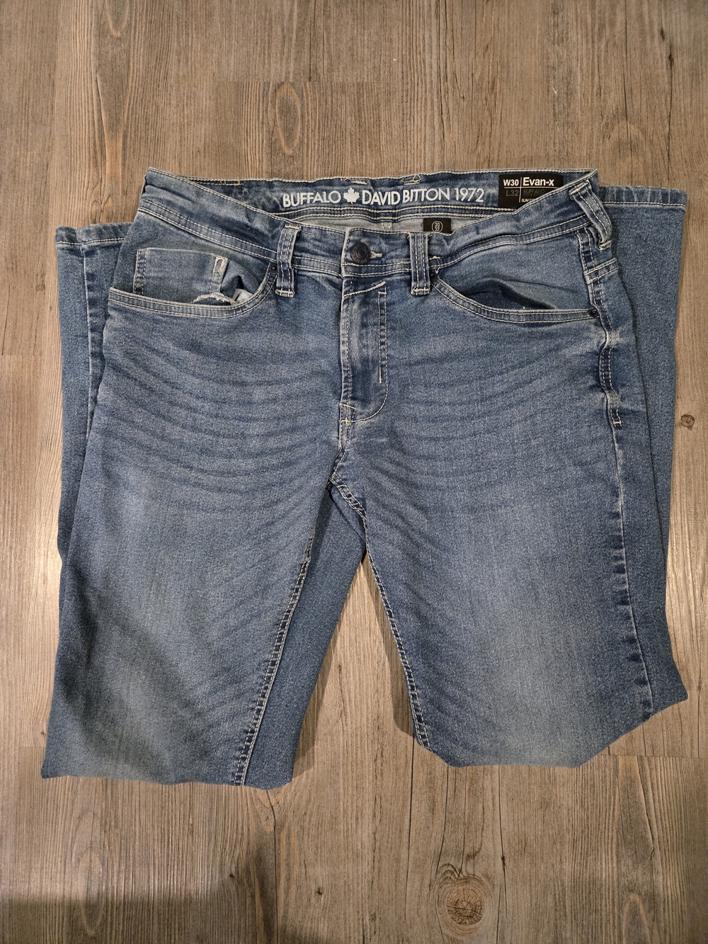 Buffalo David Bitton Slim Straight Light Wash Jeans - Picture 5 of 10